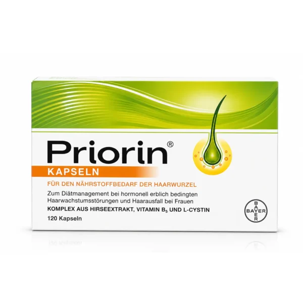 کپسول پریورین بایر Priorin Kapseln بسته 120 عددی اصل در فروشگاه دلوان اسکین