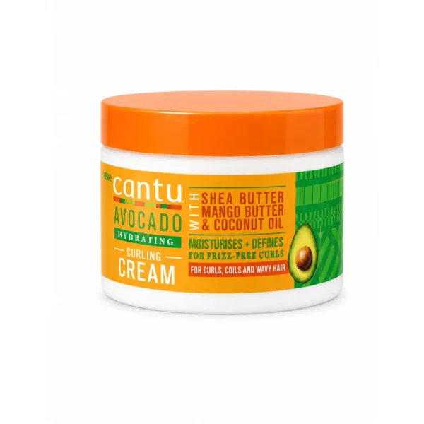 کرم فر کننده آووکادو کانتو Cantu Avocado Hydrating Curling Cream حجم 355 میل اصل در فروشگاه دلوان اسکین