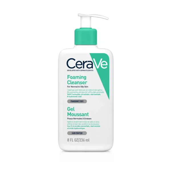 ژل شستشوی صورت سراوی مدل Foaming Cleanser حجم 236 میل اصل در فروشگاه دلوان اسکین